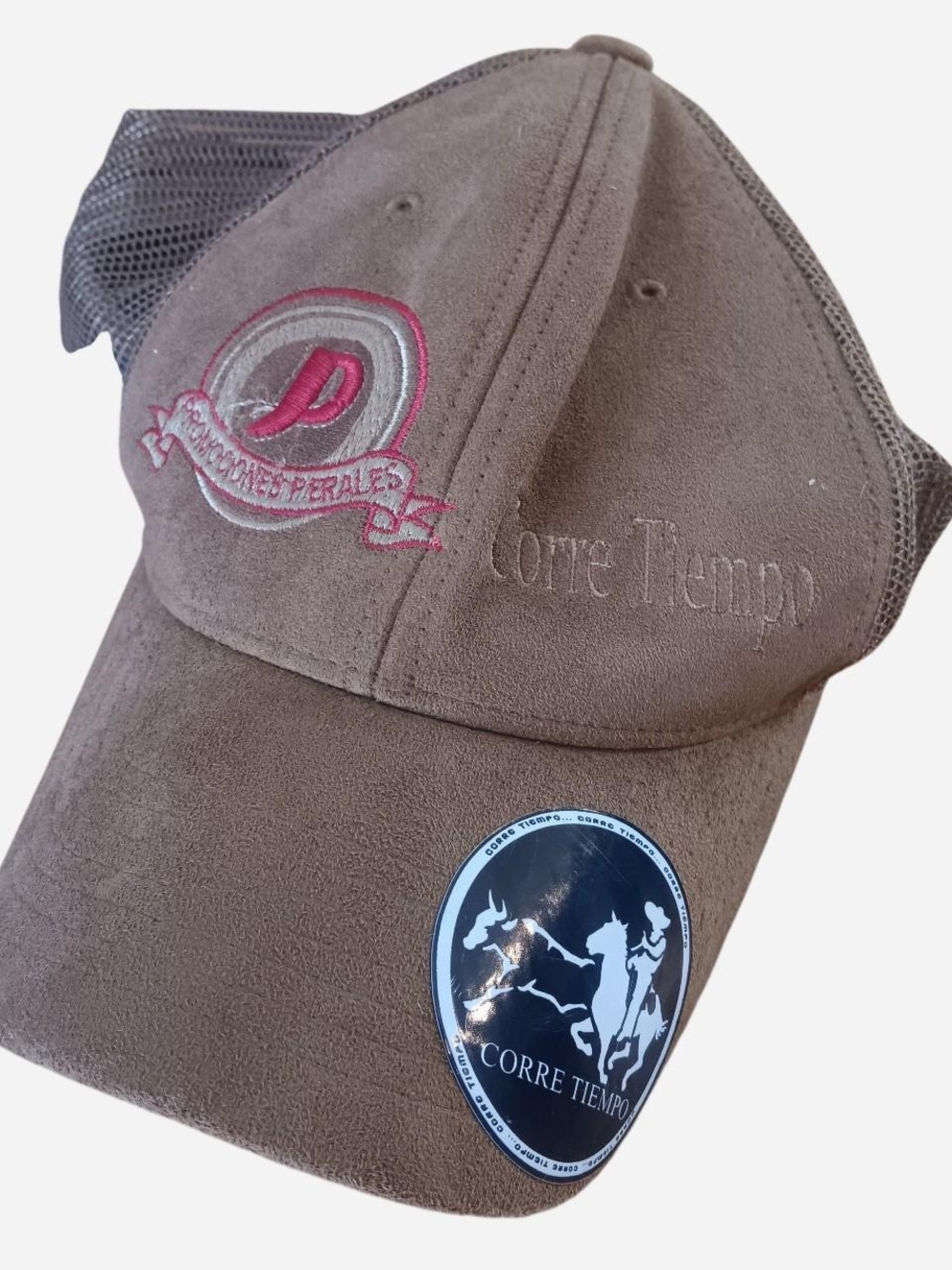 Source Unknown Brown Corre Tiempo Mesh-Back Baseball Cap with Red Logo